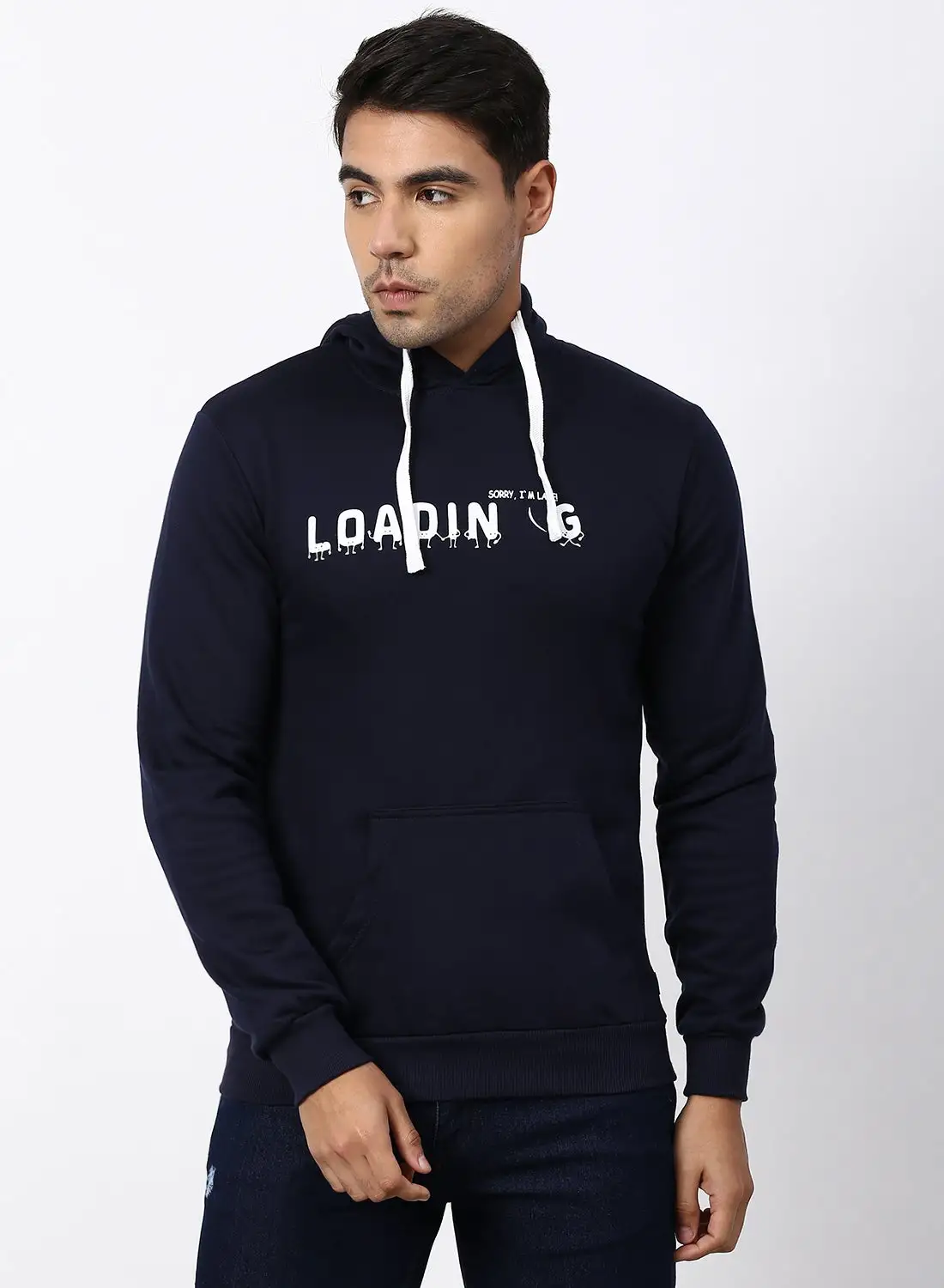 Campus Sutra Stylish Comfortable Hoodie Dark Navy