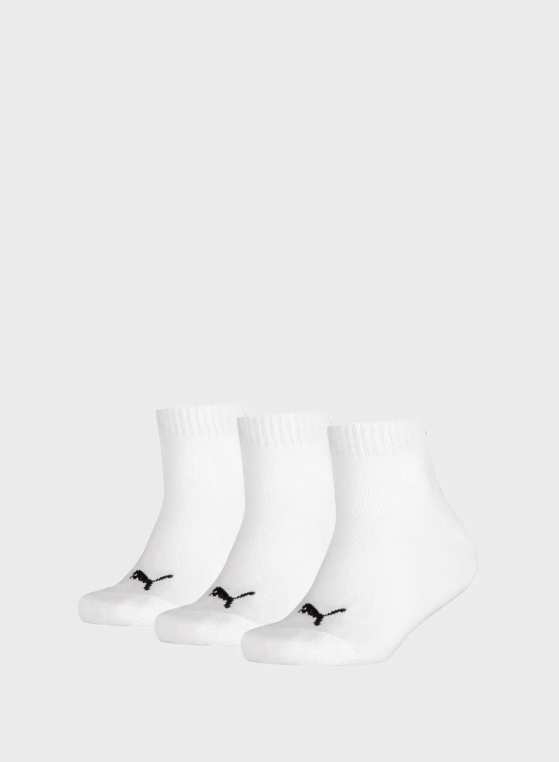 PUMA Kids 3 Pack Quarter Socks