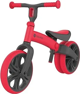 Y-Volution Junior Balance Bike - Multi-Adjustable Handlebar and Seat, Puncture-proof Wheels, Flexible Children's Red, 18 Months 9-Inch One Size 5024453