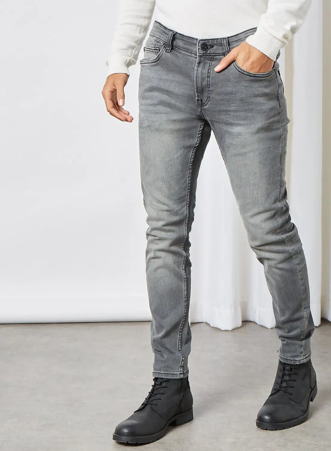 ONLY & SONS Basic Skinny Jeans Grey Denim