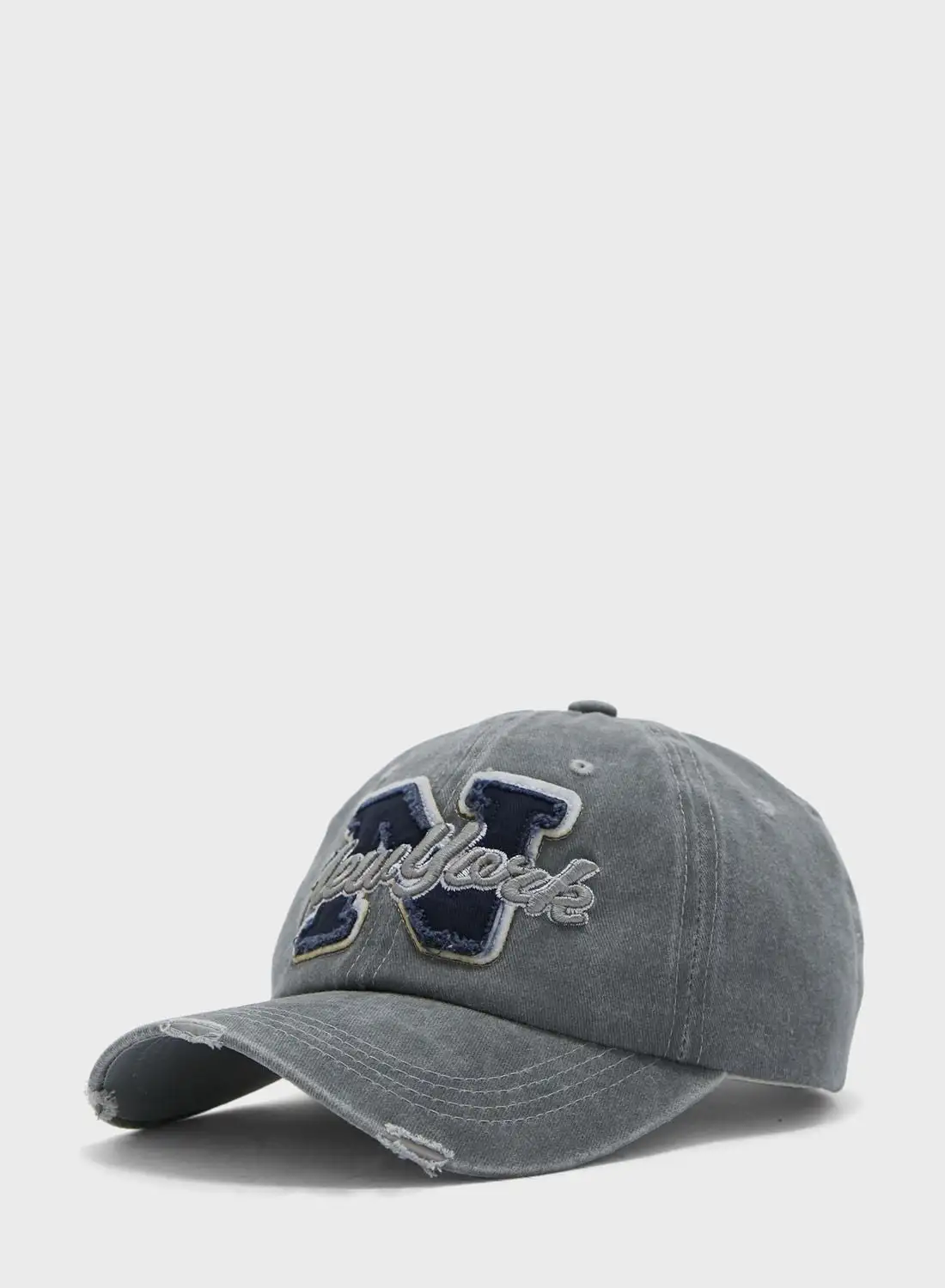 Seventy Five New York Distressed Curve Peak Cap