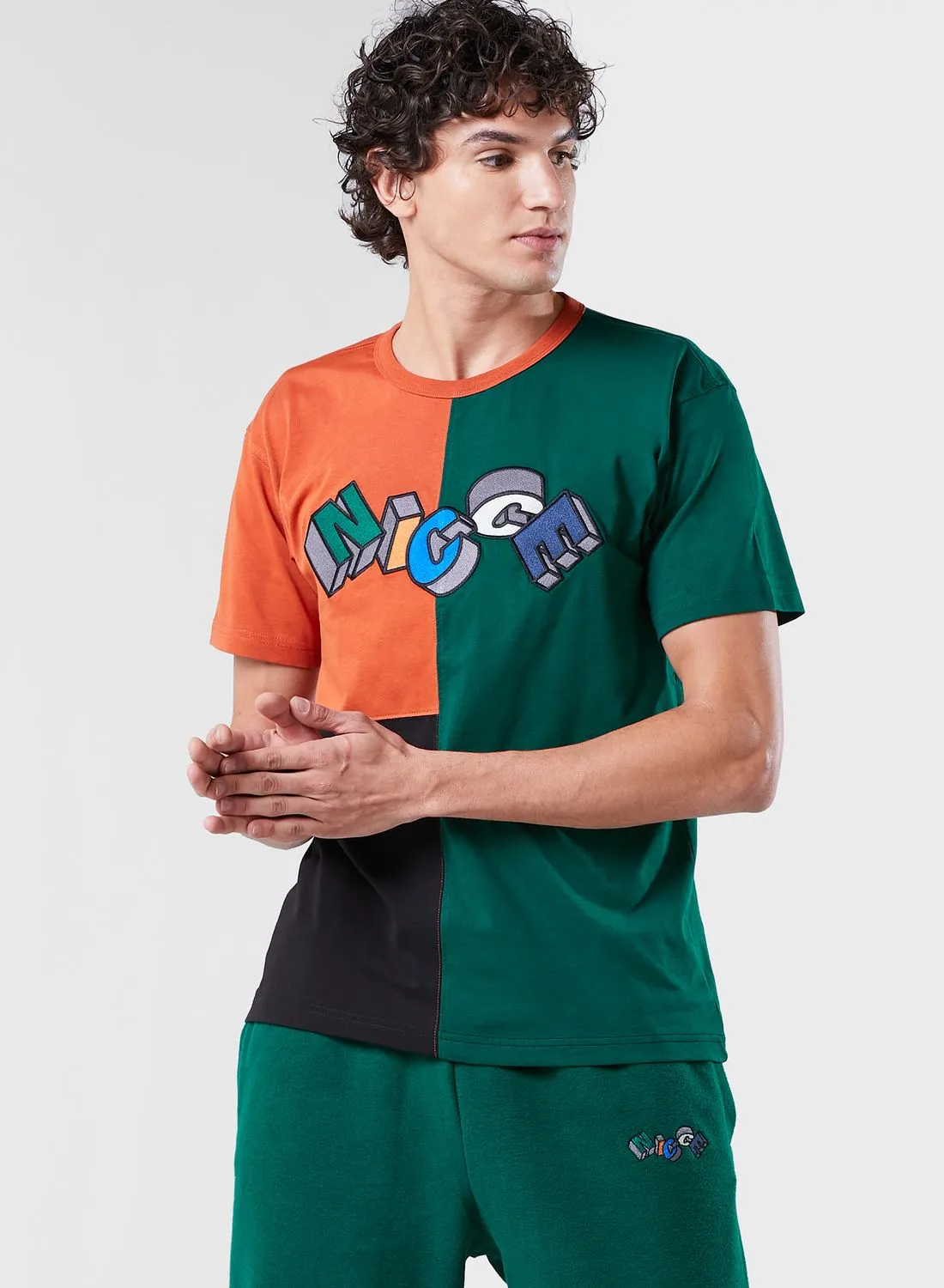 nicce london Tumble Colour Block T-Shirt