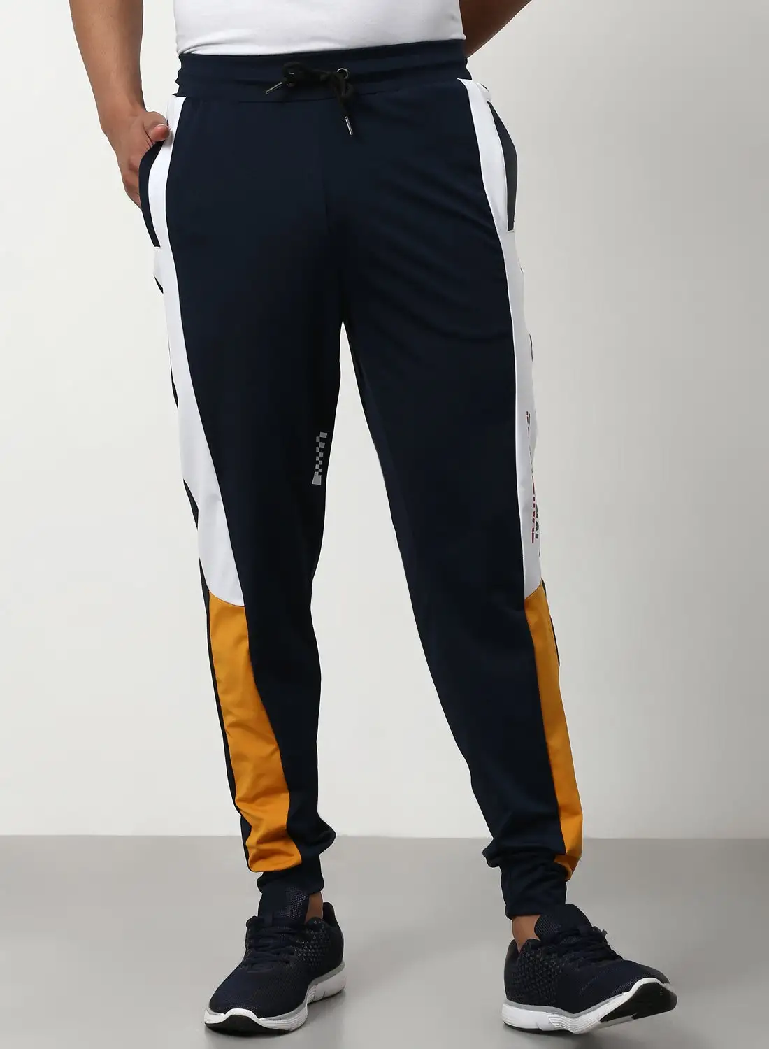 ABOF Active Wear Joggers Blue/White/Yellow