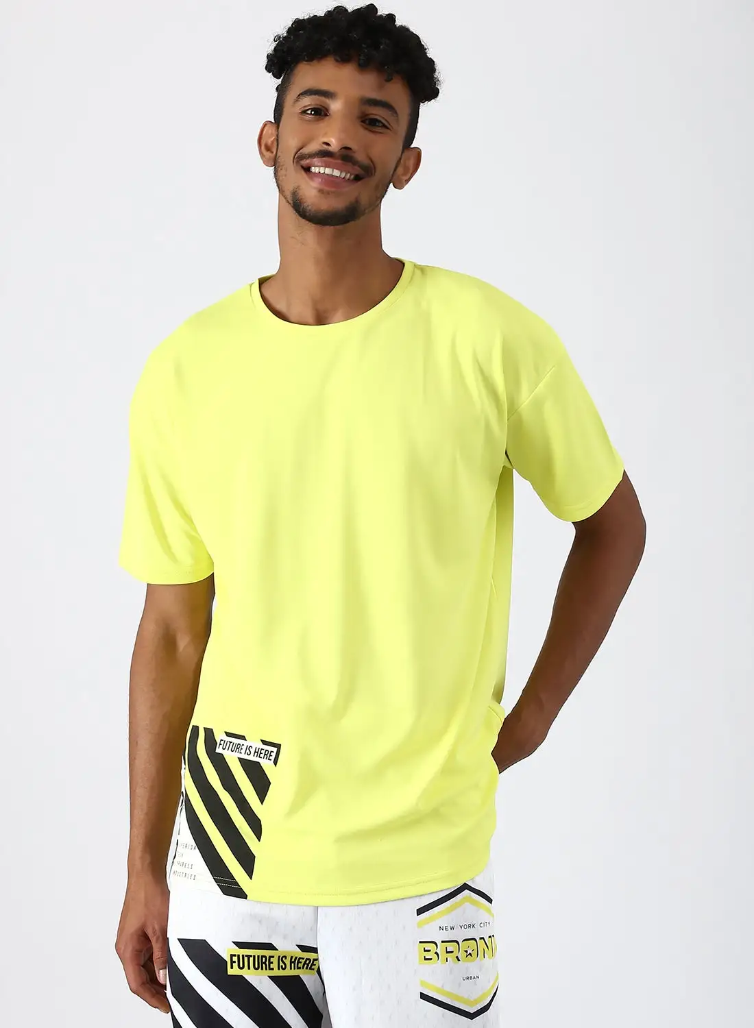 ABOF Active Wear Oversized T-Shirt Lime