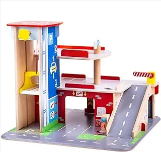 Bigjigs Toys Wooden Park & Play Garage Playset, One Size