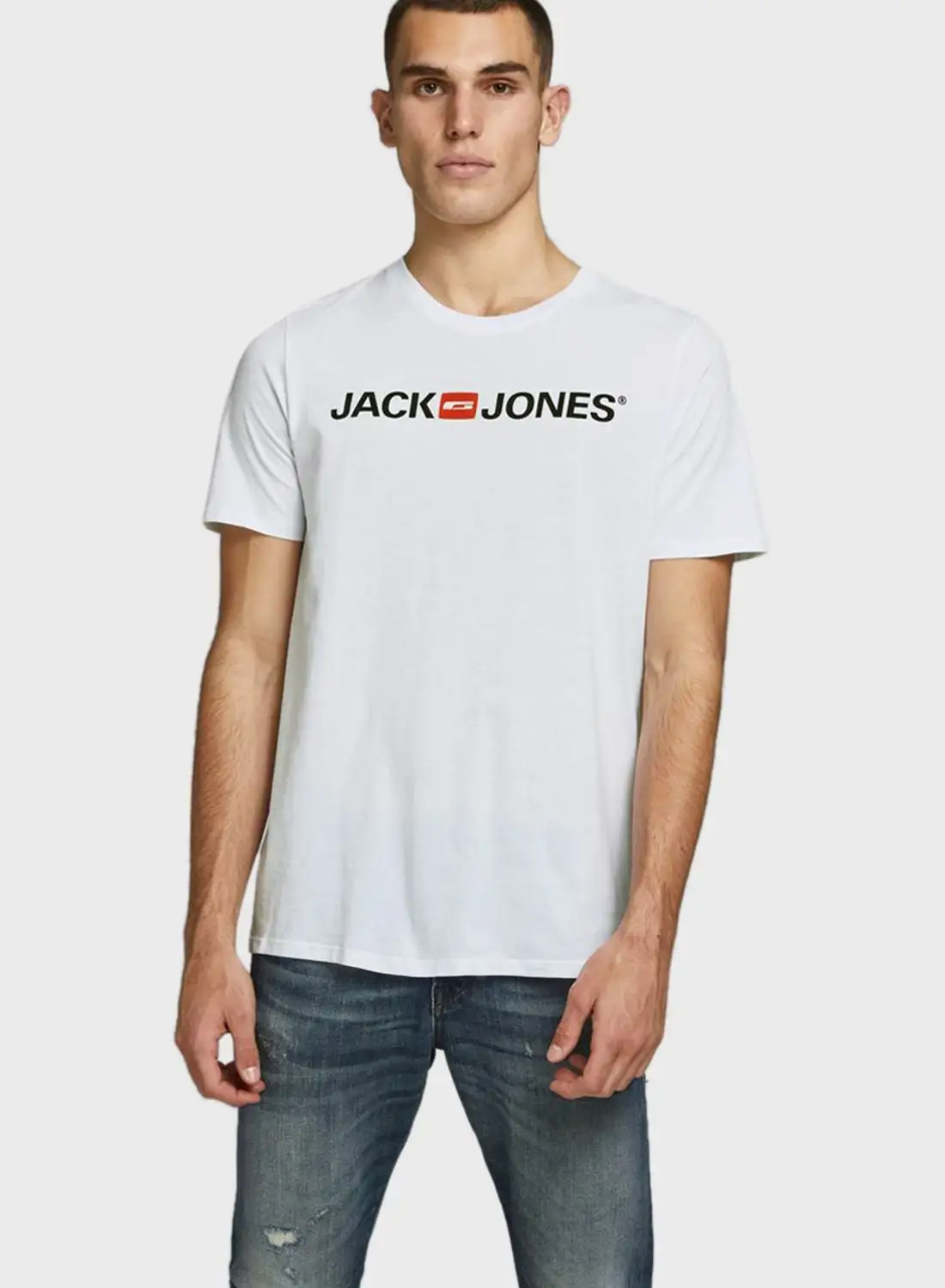 JACK & JONES Logo Crew Neck T-Shirt