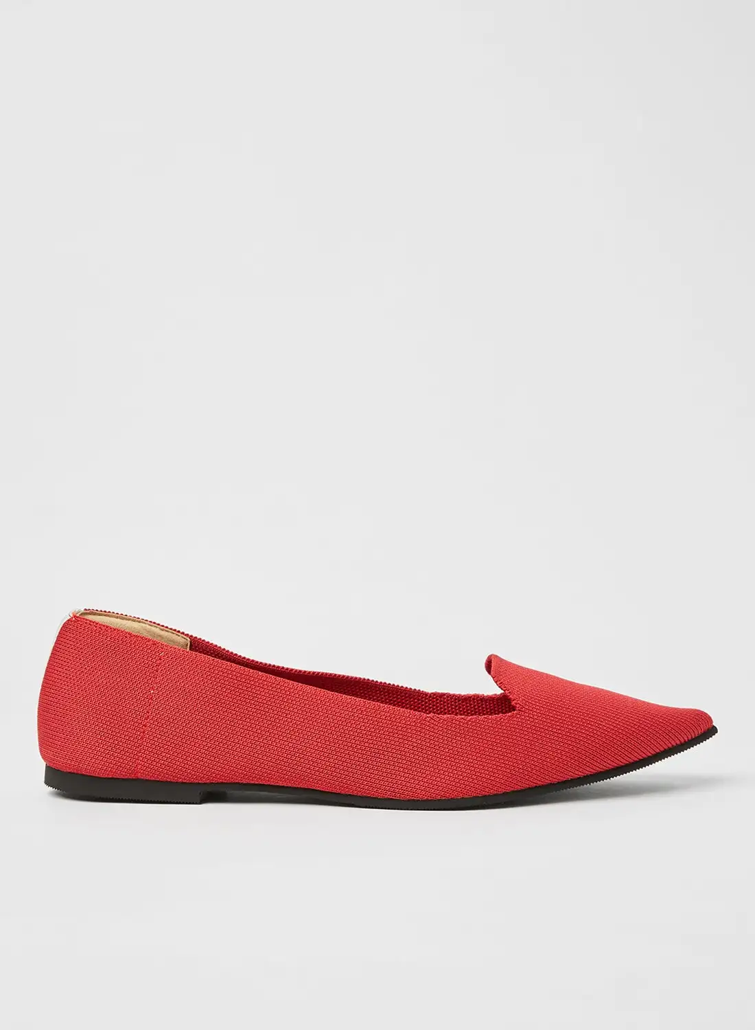 MONARK Pointed Toe Loafer Flats Crimson Red