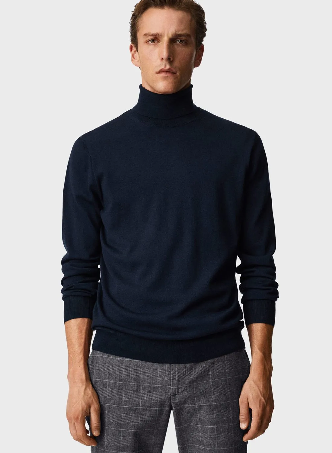 Mango Man Turtle Neck Knitted Sweater