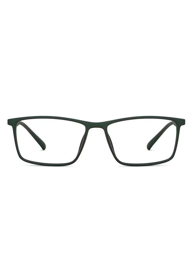 Lenskart Blu Zero Power Bluecut & Antiglare Rectangular Shape Computer Eyeglasses LB E14255 - Lens Size: 53mm - Green