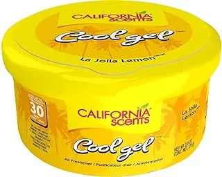 California Scents Lemon Cool Gel- The Best Car Air Freshener with Cool Gel Technology - Long-Lasting Odor Eliminator and Auto Air Freshener for Cars