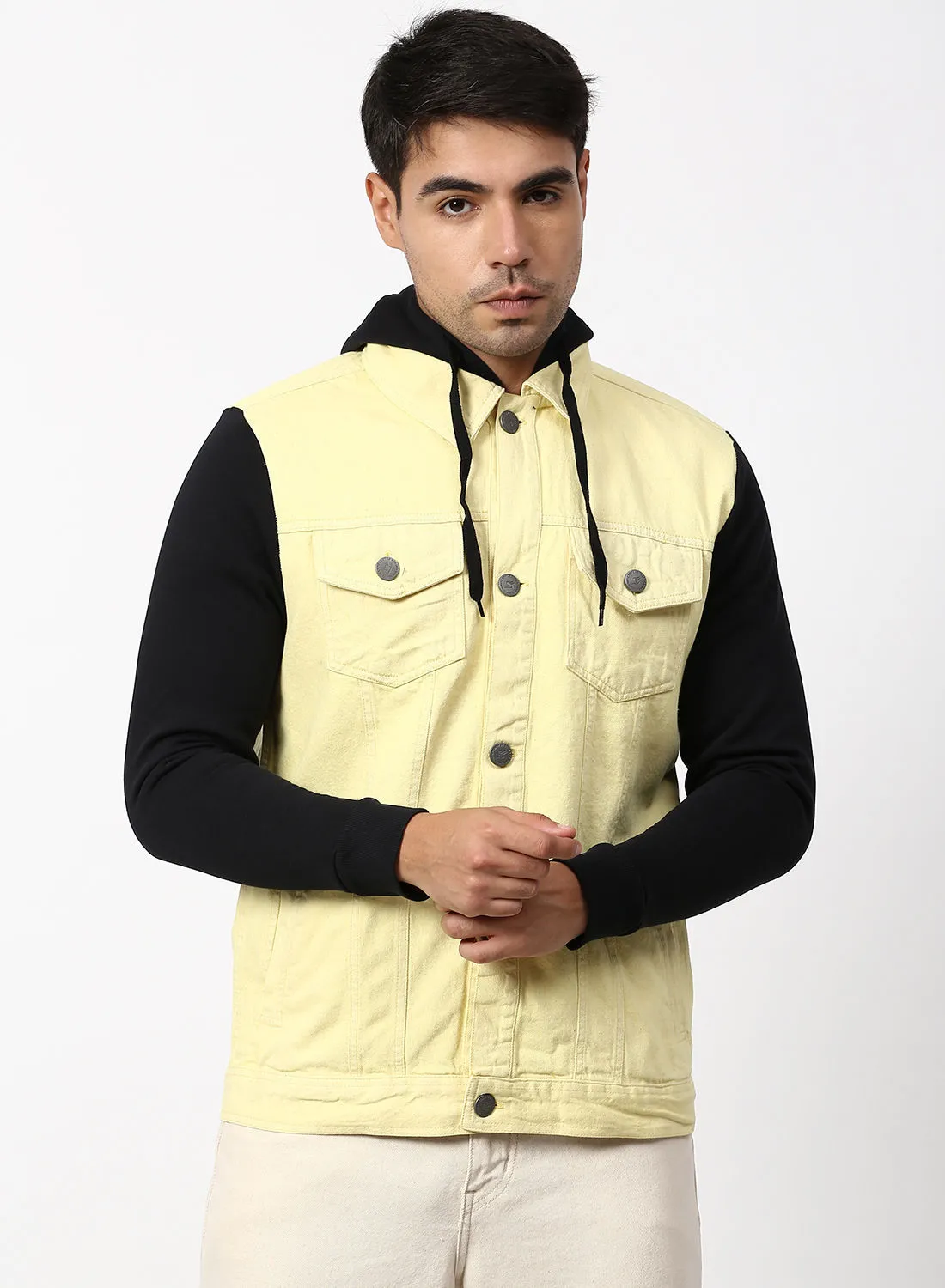 Campus Sutra Outerwear Comfortable Jacket Yellow/Black