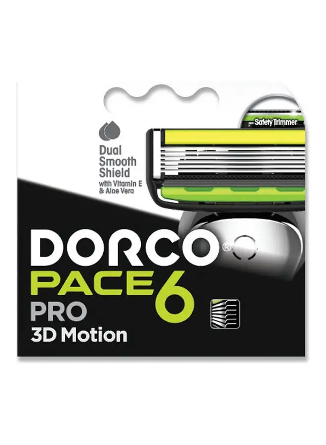 DORCO 4 Pcs - Pace6 Pro 3D Motion Catridges Black