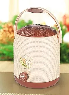 Nayasa Water Cooler Jug Cane with Dispenser Tap 19 LTR | Outdoor Picnic Water Cooler Keeps water Cold for Long time Assorted Colors - Cane (19 LTR)