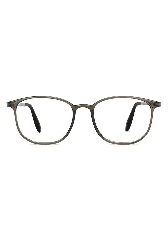 Lenskart Blu Zero Power Bluecut & Antiglare Round Shape Computer Eyeglasses LB E13528 - Lens Size: 51mm - Grey