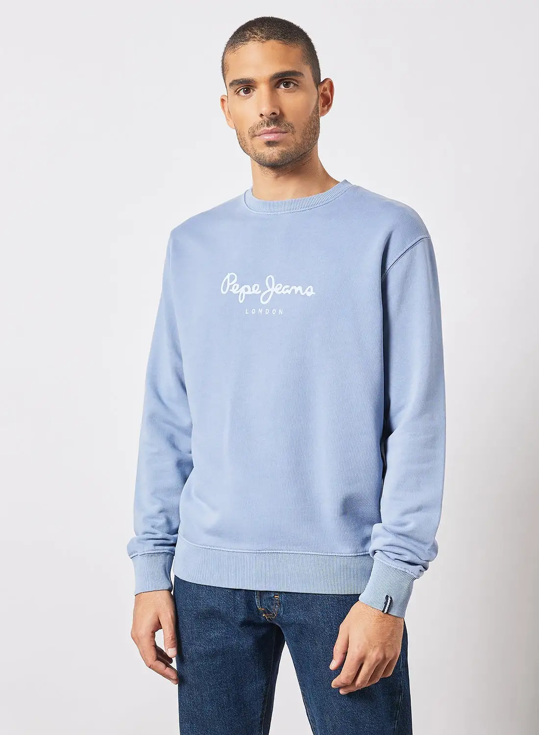 Pepe Jeans LONDON Dylan Logo سويت شيرت أزرق