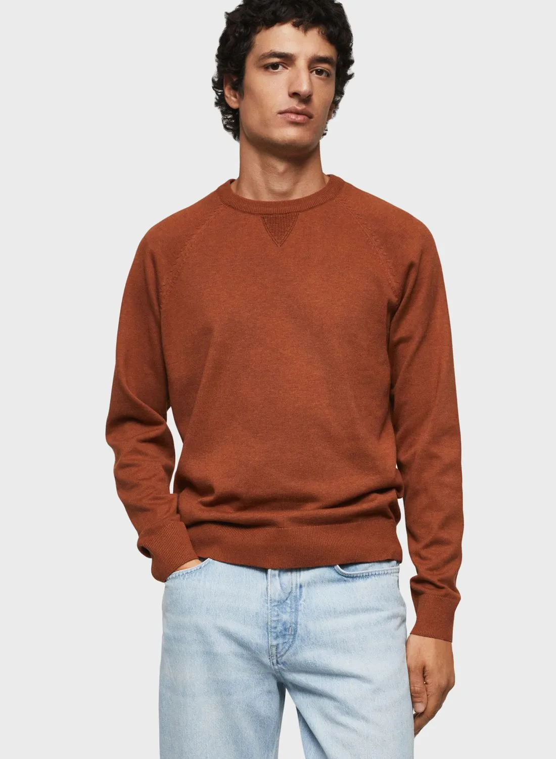 Mango Man Knitted Crew Neck Sweater