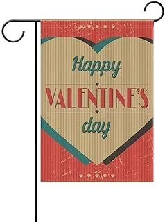 Minions Happy Valentine Day Vintage Decorative Double Sided Garden Flag 12 x 18 inch