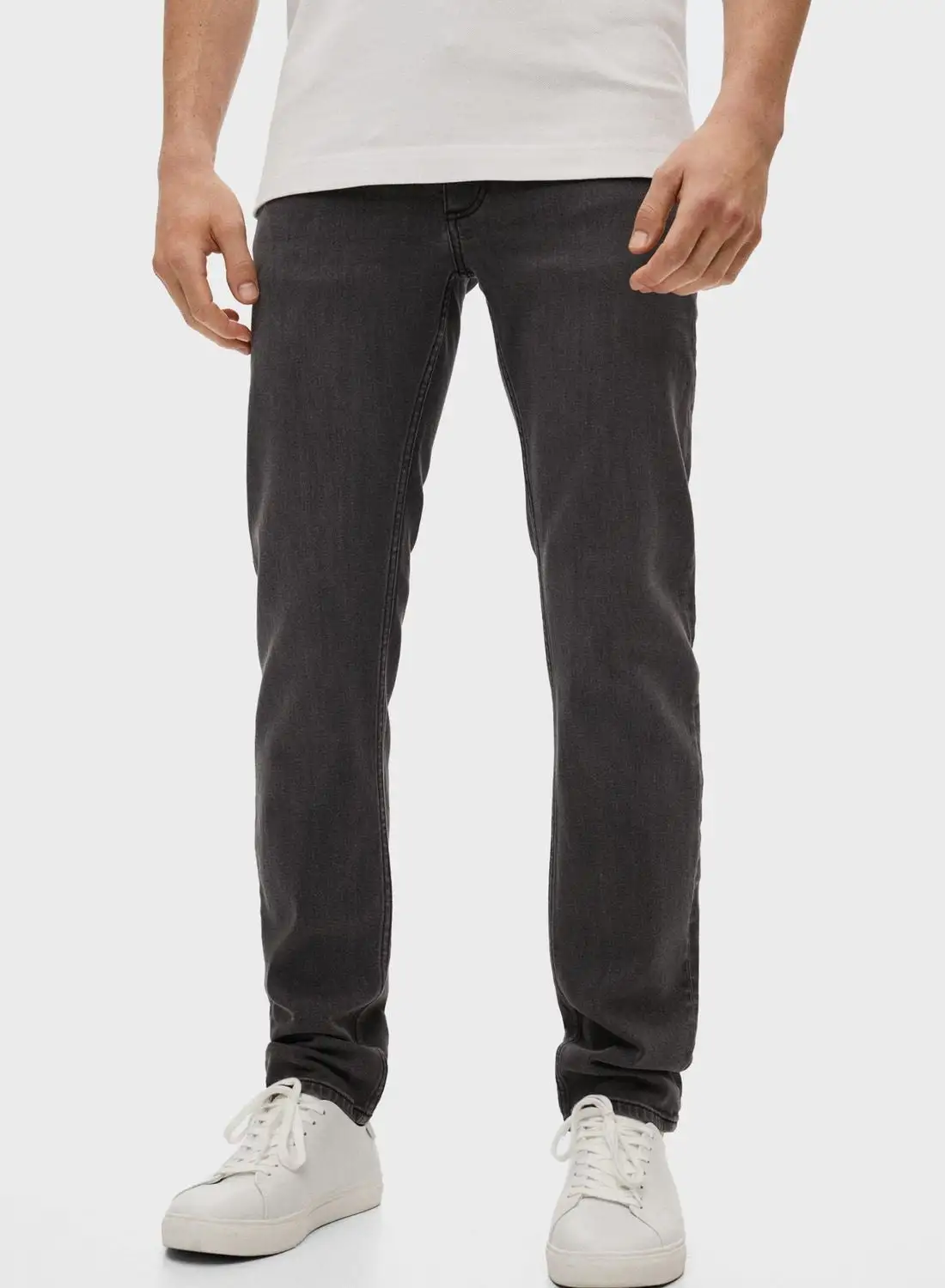 Mango Man Mid Wash Slim Fit Jeans