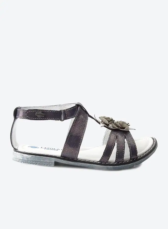 Lasocki T-Strap Velcro Closure Round Toe Sandals Blue