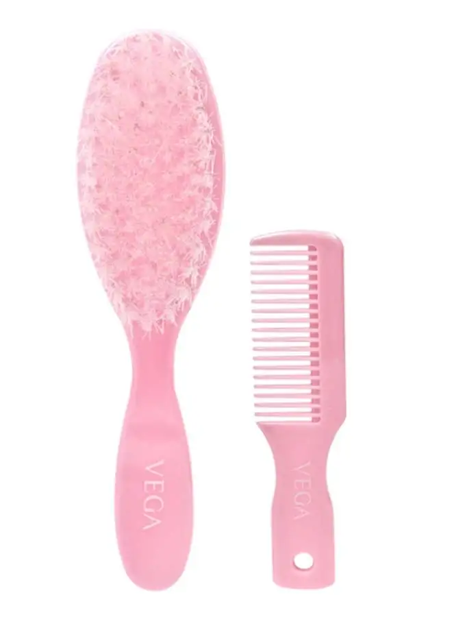 Vega Baby Hair Brush - Soft bristles for gentle brushing - Blue 15 x 4 x 2.5cm