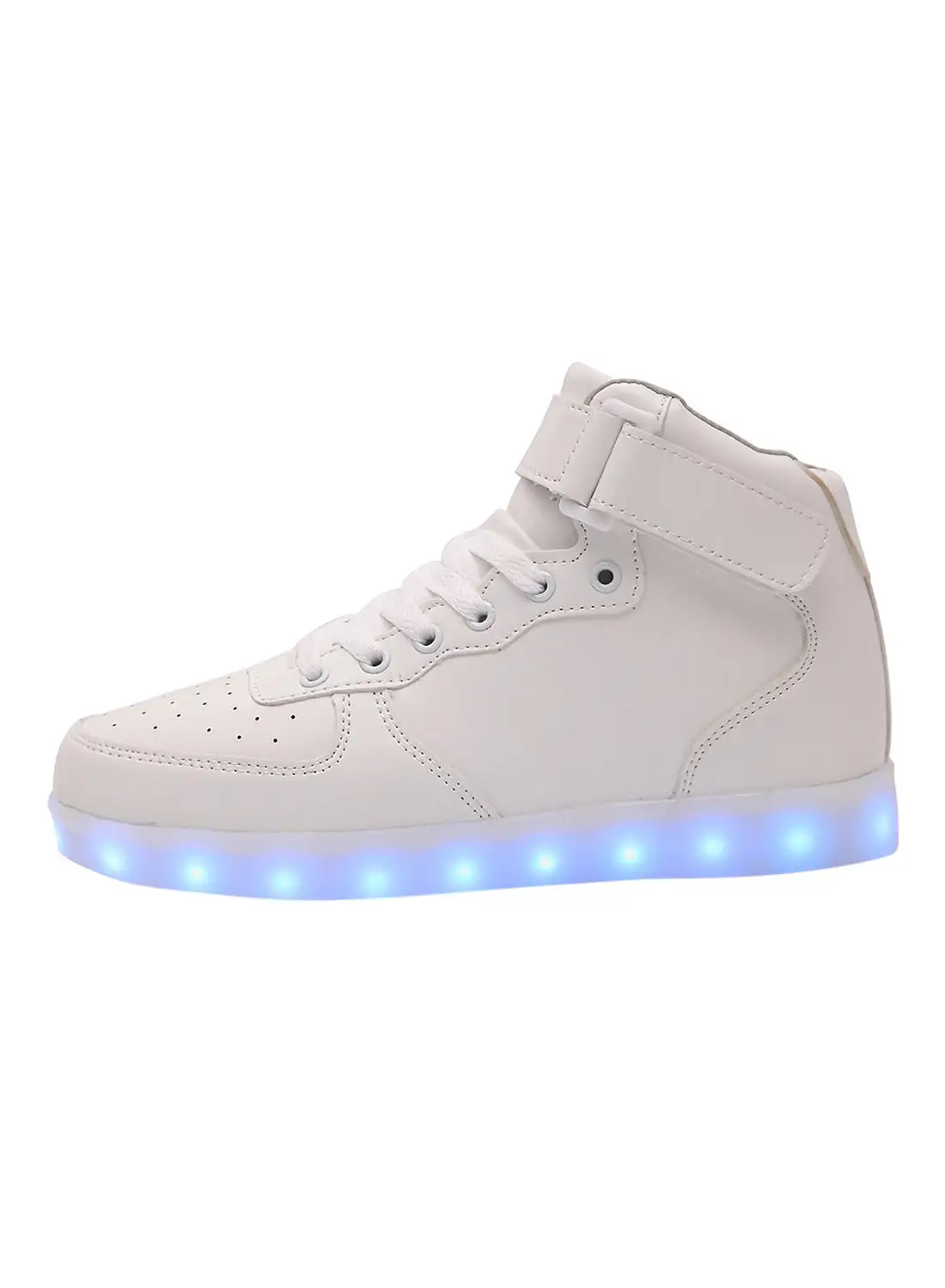 HUSK'SWARE LED Flashing Lights High Top Sneakers White