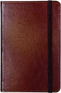 C.R. Gibson Genuine Bonded Leather Journal, By Markings, Smyth Sewn Binding, 192 Ivory Colored Ruled Pages, Pocket On Inside Back Cover, Measures 3.5