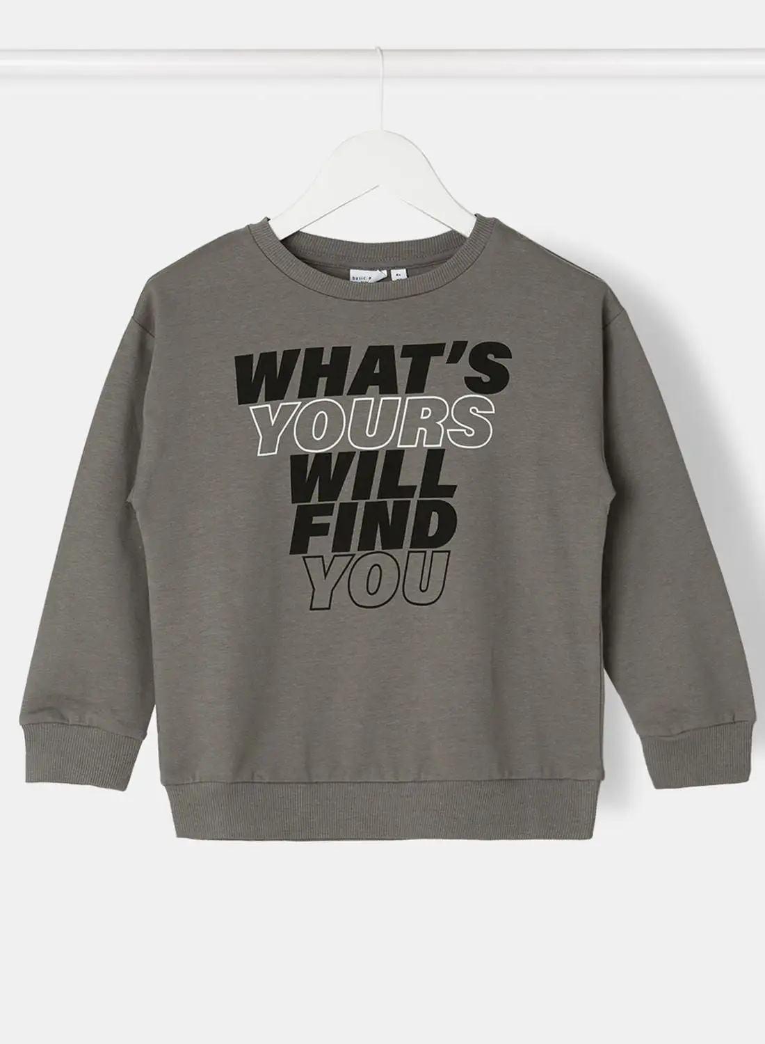 NAME IT Kids Slogan Print Sweatshirt