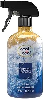 Cool & Cool Beach Paradise Air Freshener | Long Lasting Fragrance, Eliminates Bad Odour, 500ml