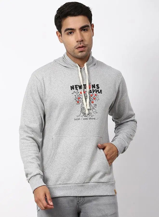 Campus Sutra Stylish Comfortable Hoodie Light Grey