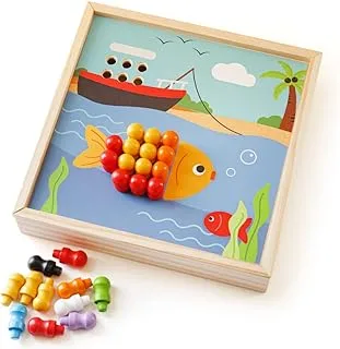 Bigjigs Toys Wooden Seaside Peg Art Board