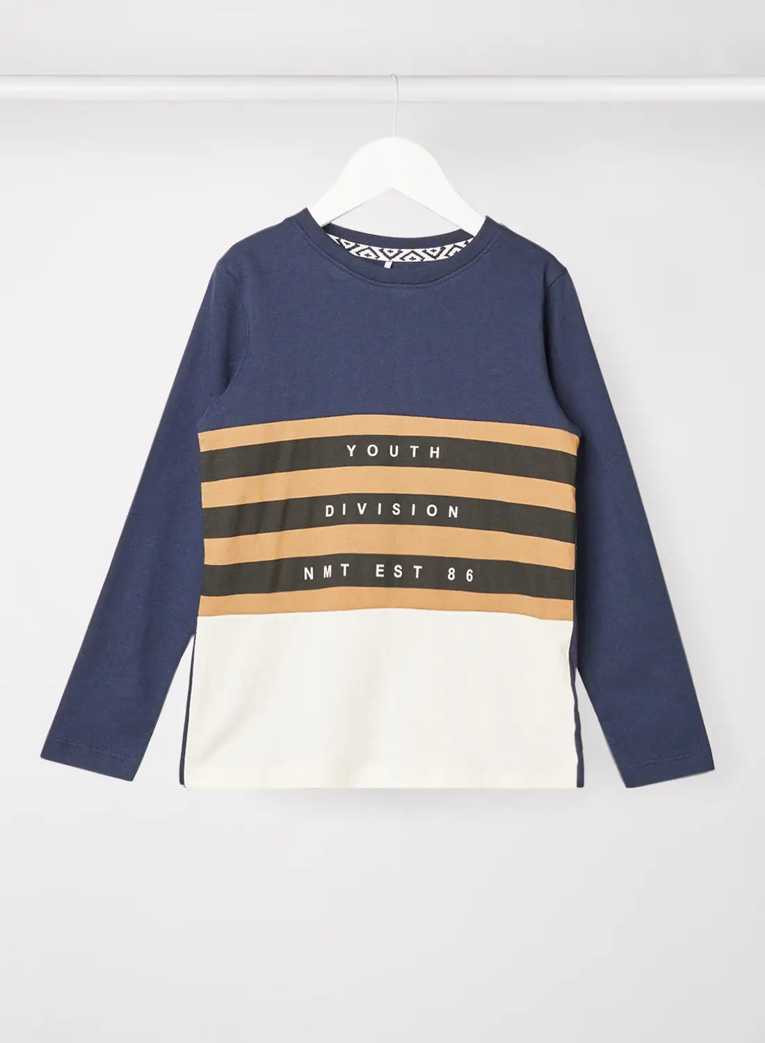 NAME IT Kids/Teen Colorblock T-Shirt Navy/White