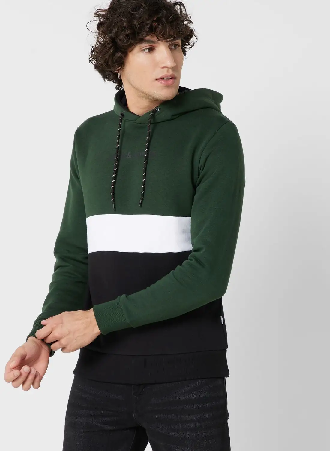 JACK & JONES Color Block Hoodie