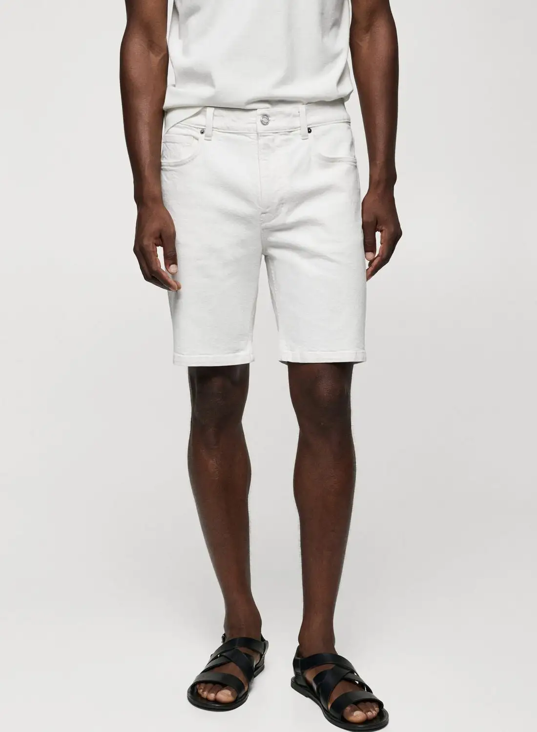 Mango Man Essential Denim Shorts