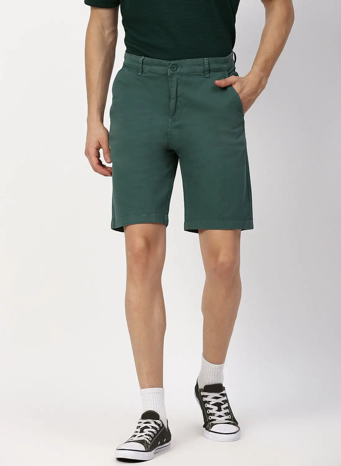 QUWA Comfort Stretch Twill Shorts Green