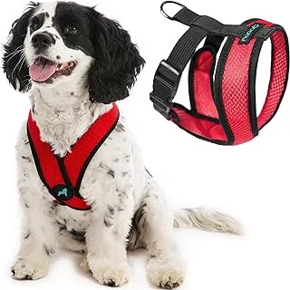 Gooby Choke Free Comfort X Soft Dog Harness صغير ، أحمر