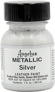 Angelus Metallic Leather Paint, 1 oz., Silver