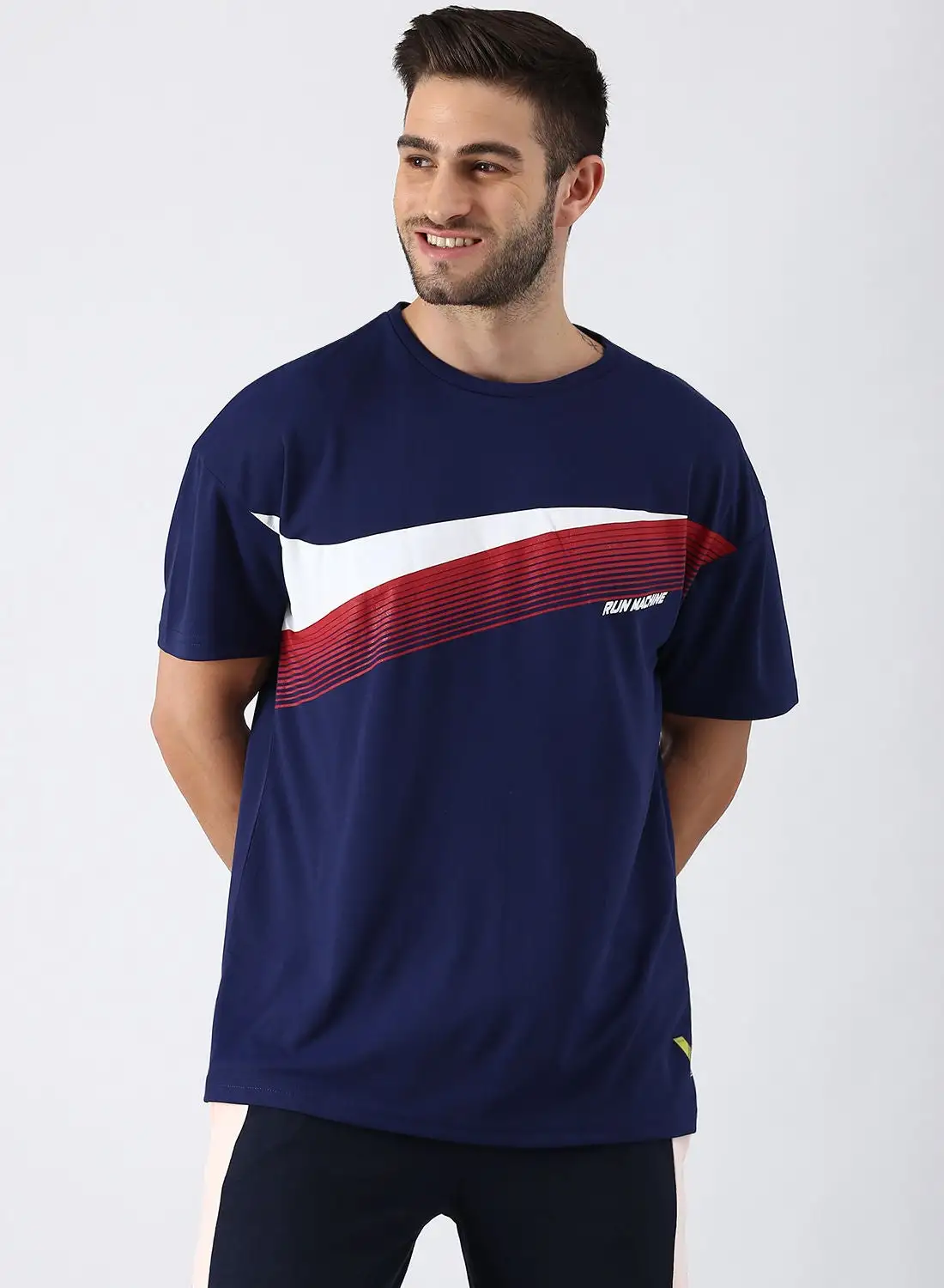 ABOF Active Wear Oversized T-Shirt Navy