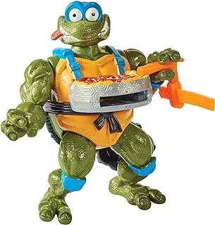 PlayMates TMNT Pizza Tossin Leo ، شخصية 5 بوصات ، أطلق أقراص بيتزا فطيرة!