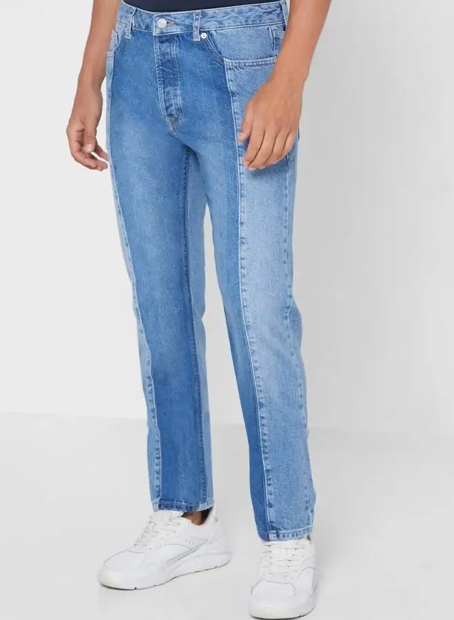 TOPMAN Light Wash Relaxed Fit Jeans