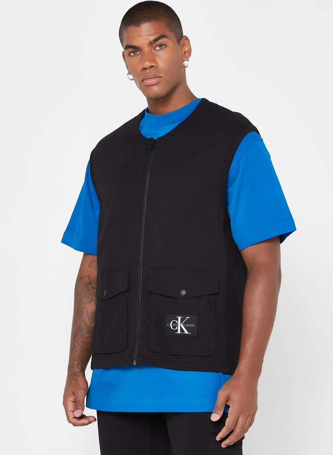 Calvin Klein Jeans Mono Logo Badge Waistcoats