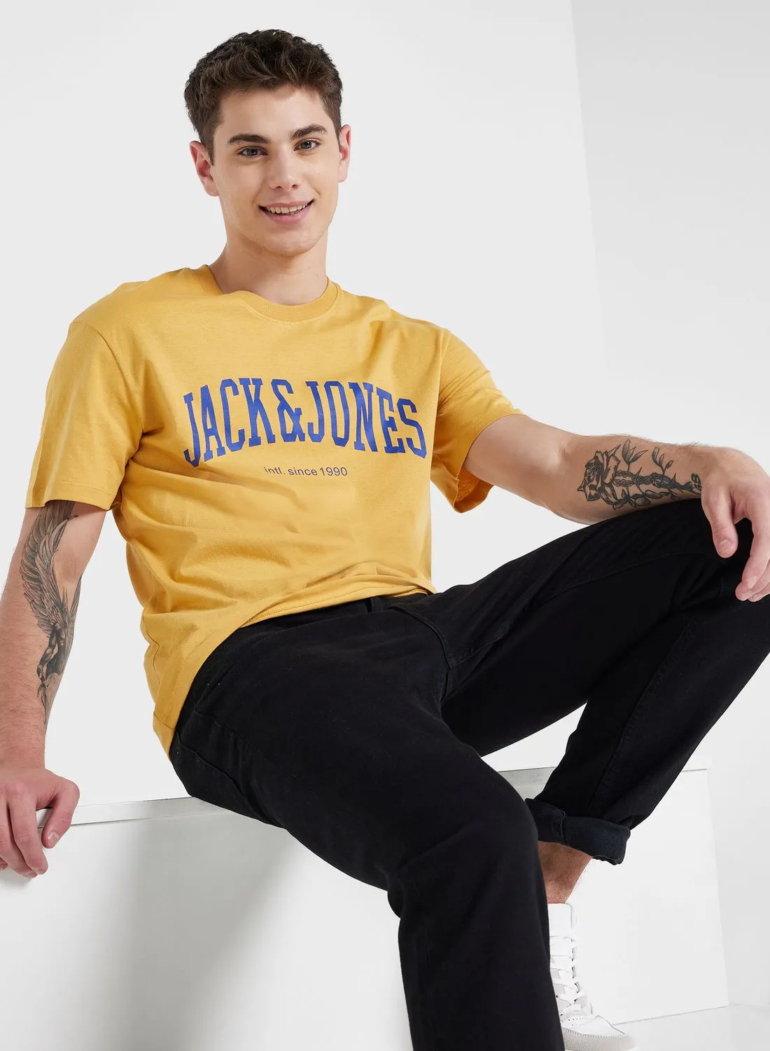 JACK & JONES Logo Crew Neck T-Shirt