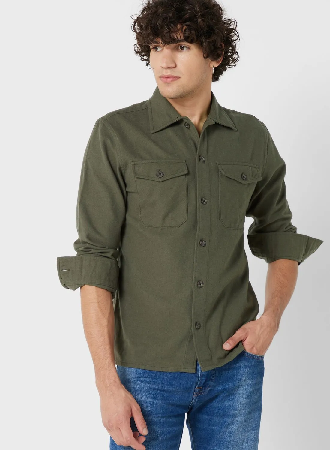 JACK & JONES Flap Pocket Regular Fit Shirt