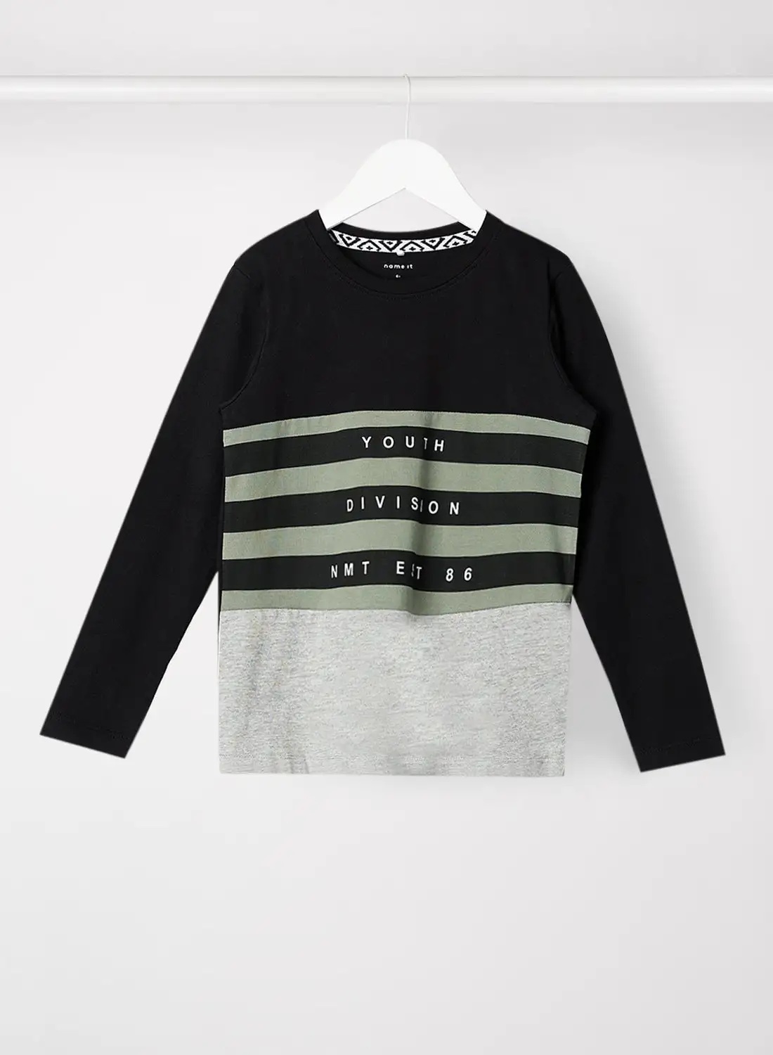 NAME IT Kids/Teen Colorblock T-Shirt Black/Grey