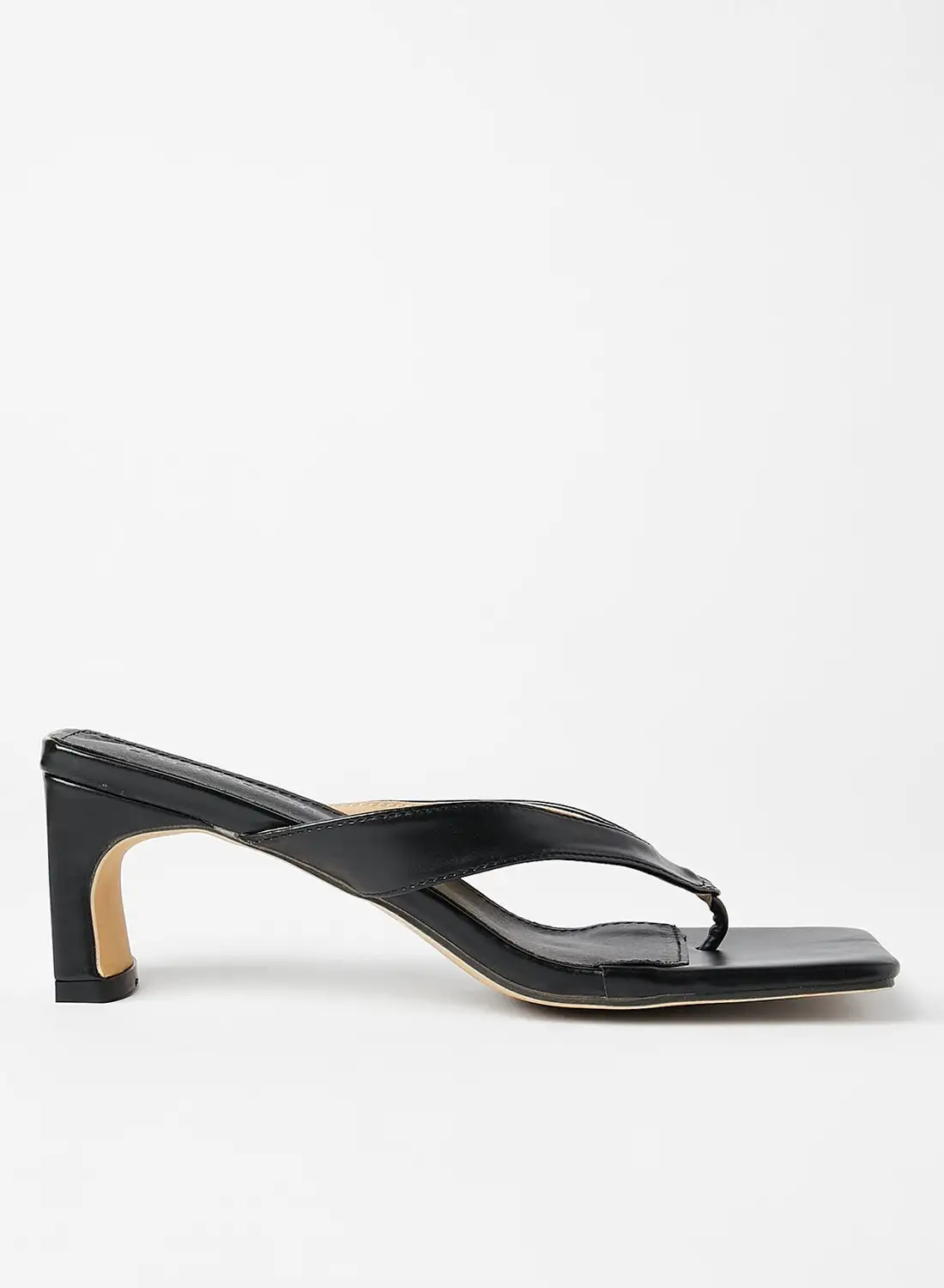 LABEL RAIL Square Toe Sandals Black