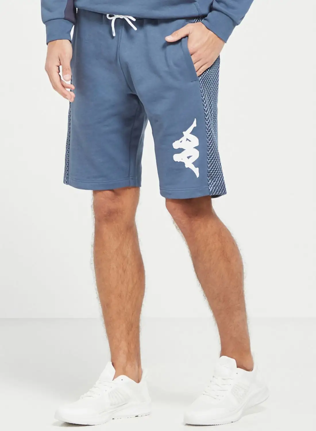 Kappa Logo Drawstring Mesh Printed Shorts