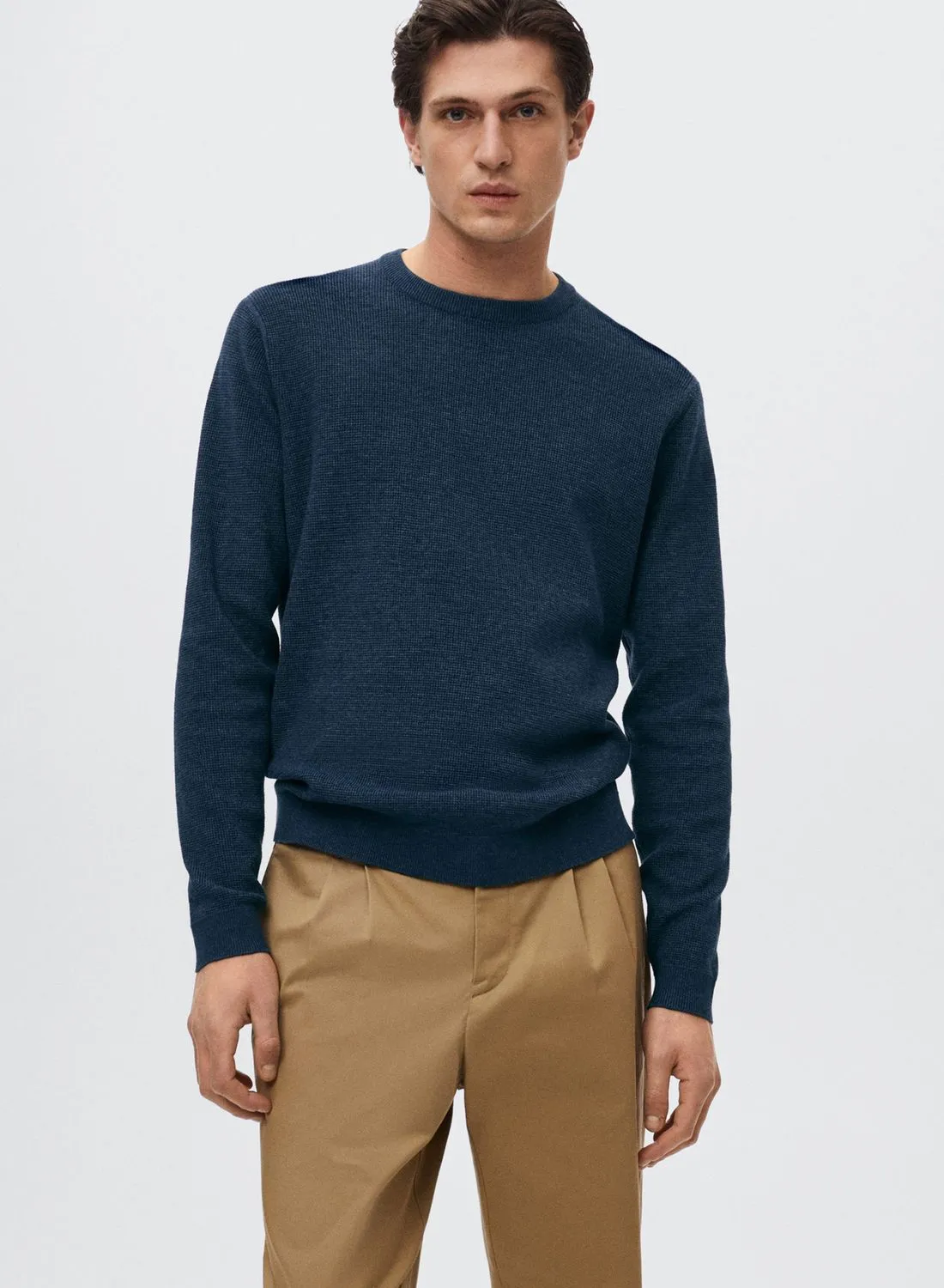 Mango Man Knitted Crew Neck T-Shirt