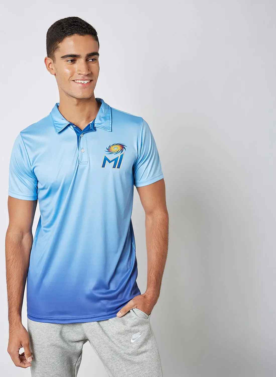 Fandom Mumbai Indians Jersey Polo Blue