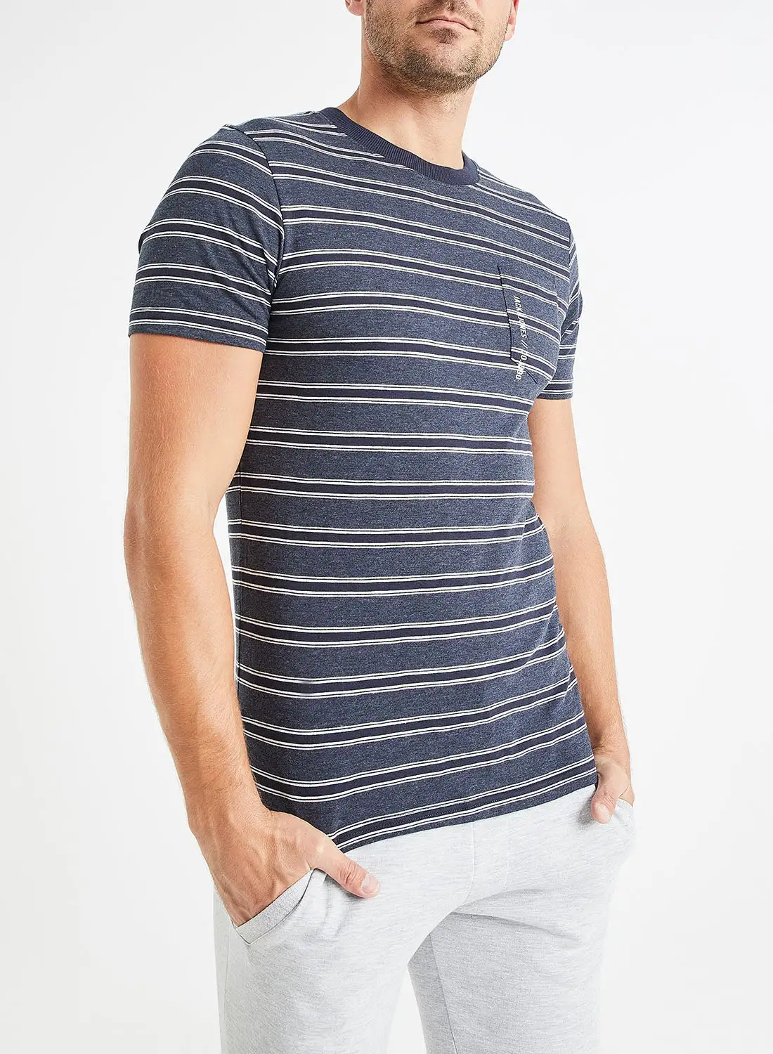 JACK & JONES Karter Front Pocket T-Shirt Navy