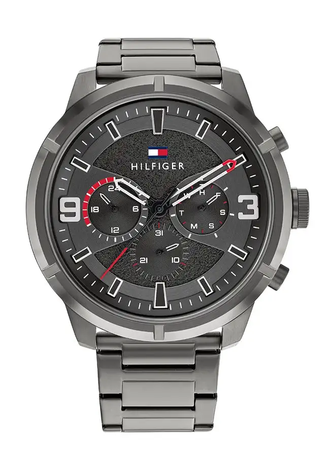 TOMMY HILFIGER Men Analog Round Shape Stainless Steel Wrist Watch 50 mm