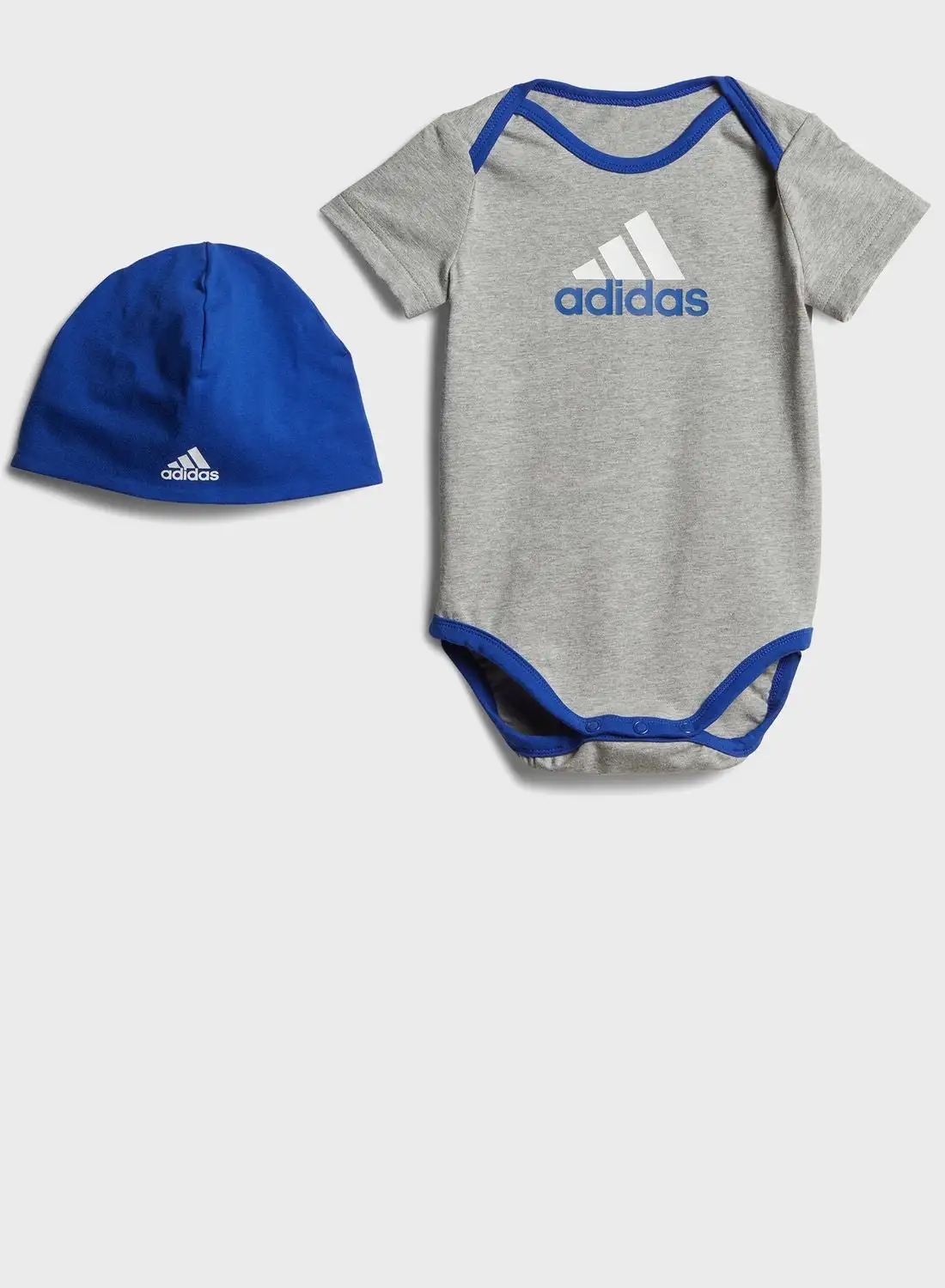 Adidas Essentials Big Logo Bodysuit And Beanie Gift Set Kids